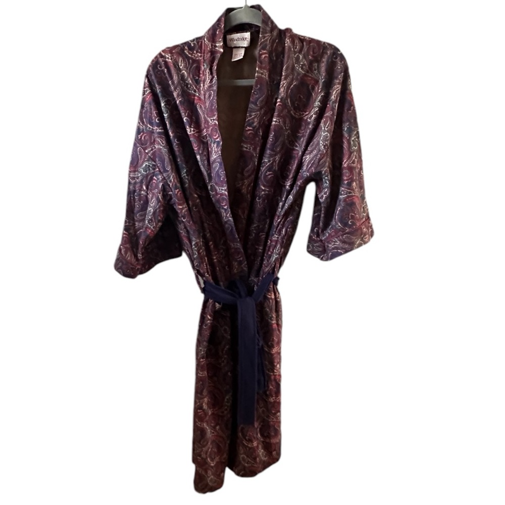 Windridge Mervyns Vintage Men’s Paisley Kimono Robe Smoking Jacket OS USA Made